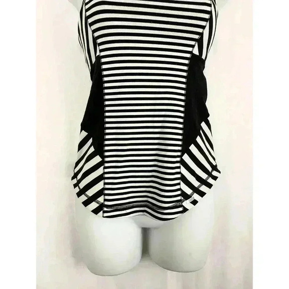 Lululemon Work It Out Tank Top Sz 4 Sea Stripe Mint Moment Black NWOT - Picture 8 of 10